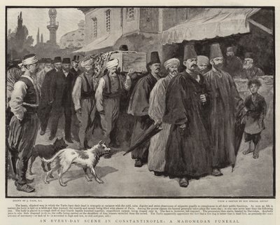 Une scène quotidienne à Constantinople, un enterrement mahométan - Joseph Nash